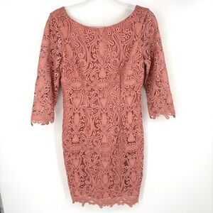 Eliza J‎ Lace Sheath Dress Size 6 Pink